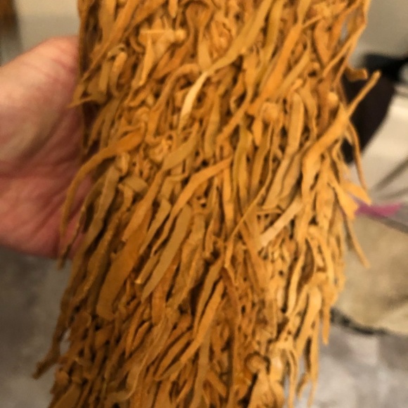 INDUSTRIATTO size 12 blue wide leg jeans with leather fringe made in Italy - Picture 6 of 13